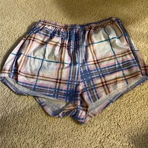 Plaid Patterned pajama shorts‎